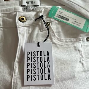 NWT Pistola Jennifer Women's White Distressed Skinny Jeans